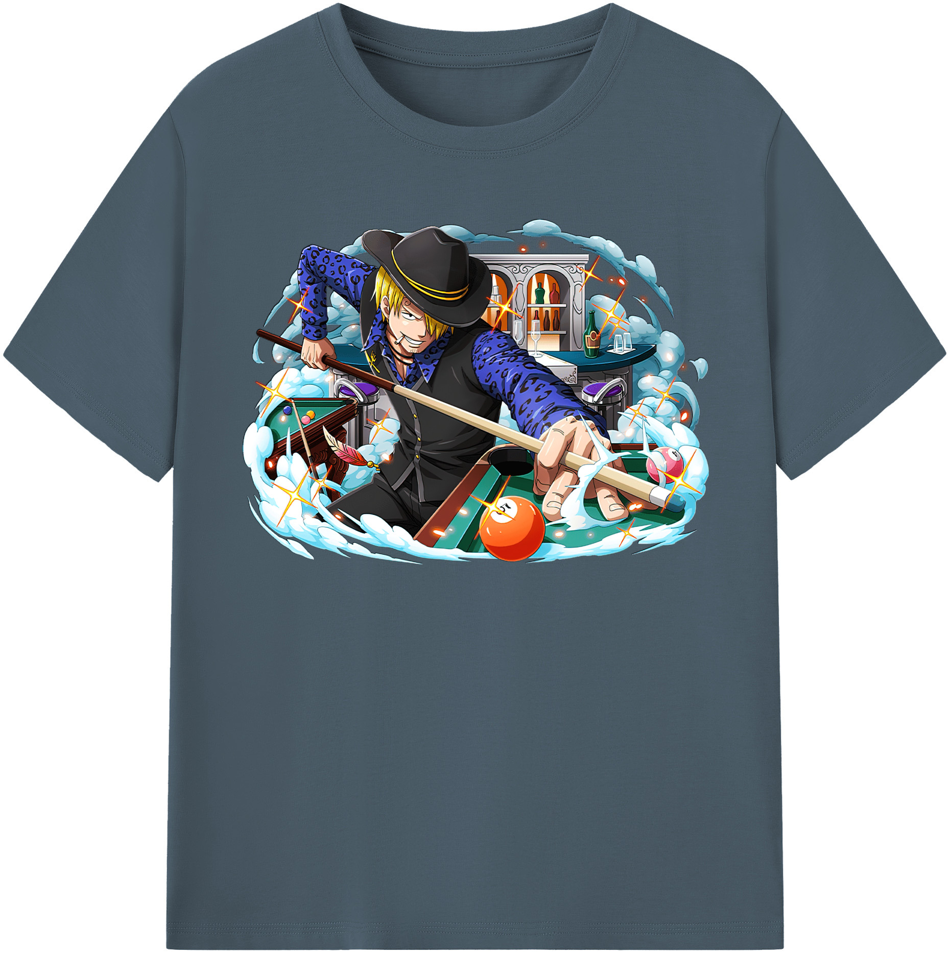 ワンピース サンジ ONE PIECE Sanji 綿100％半袖Tシャツ（フロントプリント）